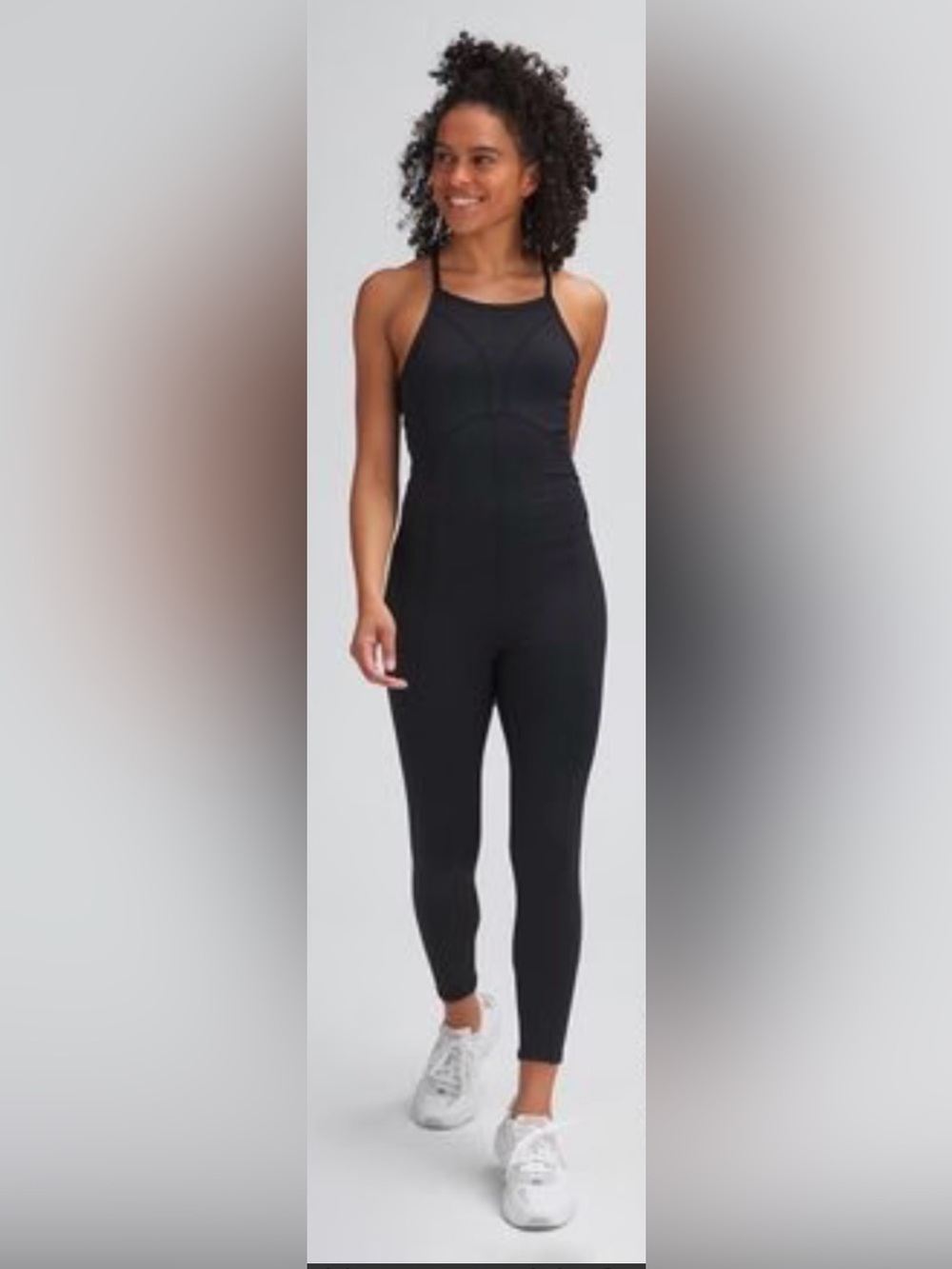 FP Movement by Free People Strappy One-Piece Athletic Jumpsuit with n Black XS